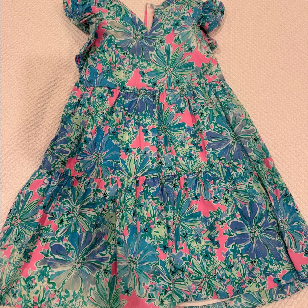Lilly Pulitzer Kids Dress in Pink and Blue Floral